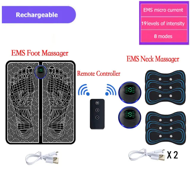 Electric EMS Foot Massager Pad