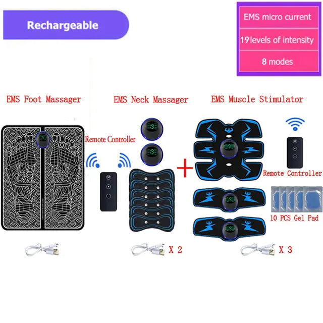 Electric EMS Foot Massager Pad