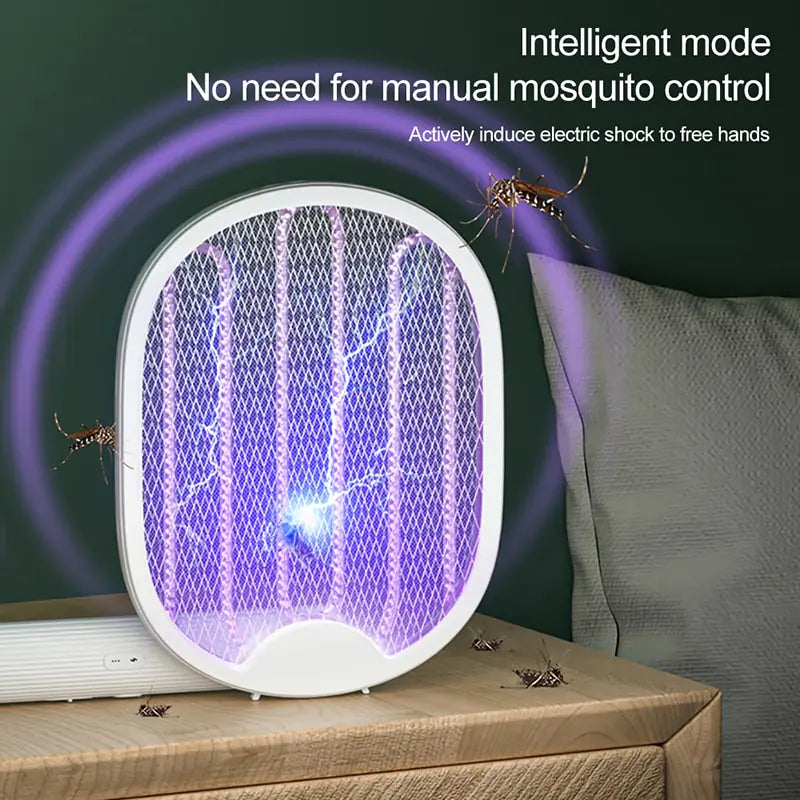 4 in 1 Electric Mosquito Killer Fly Swatter Tra